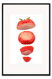Gerahmter Kunstdruck Erdbeere