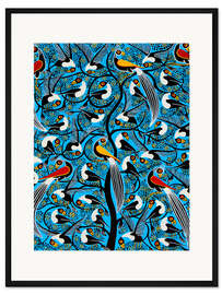 Gerahmter Kunstdruck Die wilde Vogelschar bei Nacht