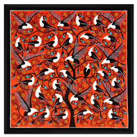 Gerahmter Kunstdruck Die wilde Vogelschar