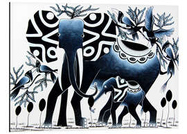 Magnettafel Elefant in Schwarz