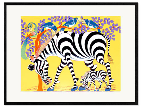 Framed art print Zebras walk