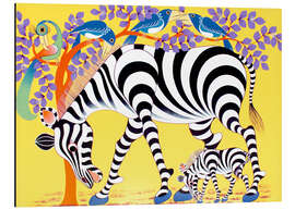 Magnettafel Zebras beim Spaziergang