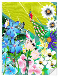 Sticker mural Flower buket in the rainforest