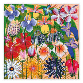 Poster  Fleurs miraculeuses de la jungle - Wasia