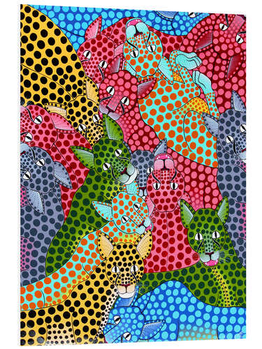 Quadro em PVC Colorful Cheetah meeting