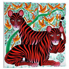 Tableau en plexi-alu Resting big cats