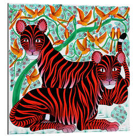 Magnettafel Ruhende Raubkatzen