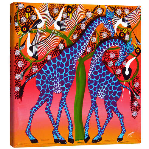 Canvas print Blue Giraffe