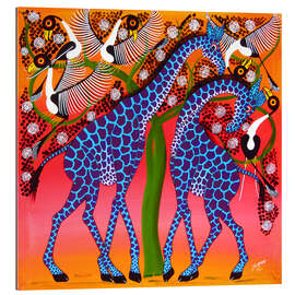 Gallery print Blue Giraffe