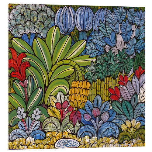 Acrylglasbild Farbige Blumenpracht