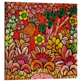 Magnettafel Blütenpracht in Orange