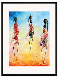 Gerahmter Kunstdruck Afrikanischer Alltag