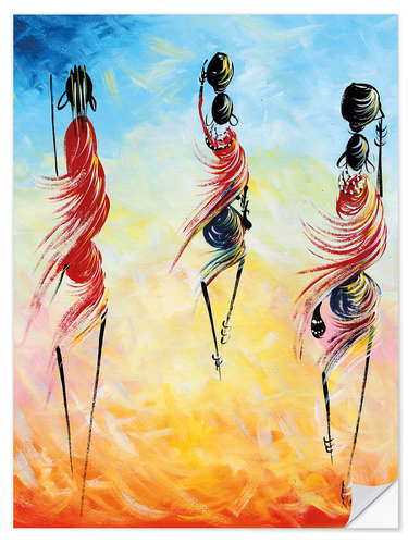Wall sticker African everyday