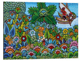 Magnettafel Fischer im Regenwald