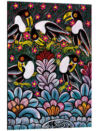 Magnettafel Tucane im Blattwerk