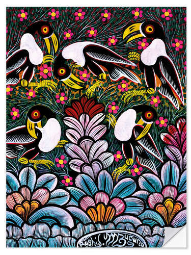 Wall sticker Toucans in the foliage