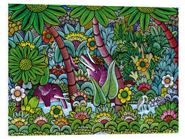 Foam board print Elephants in the jungle