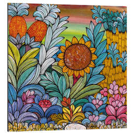 Magnettafel Blumiges Farbenspiel