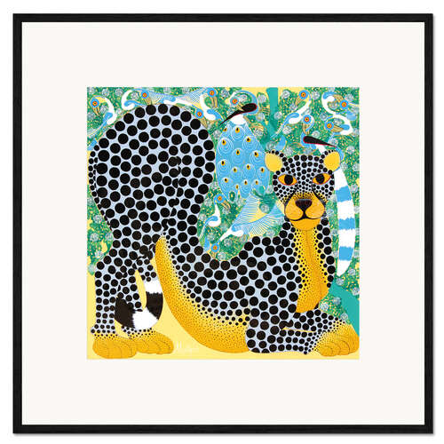 Framed art print Delicate Leopard
