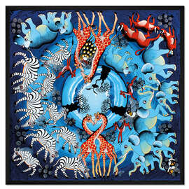 Gerahmter Kunstdruck Der Lebenskreis bei Nacht