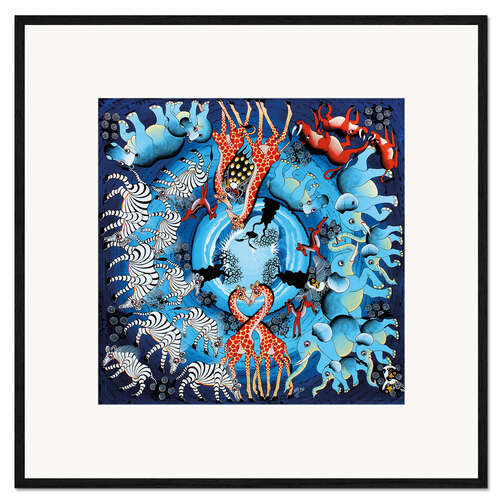 Framed art print The circle of life at night