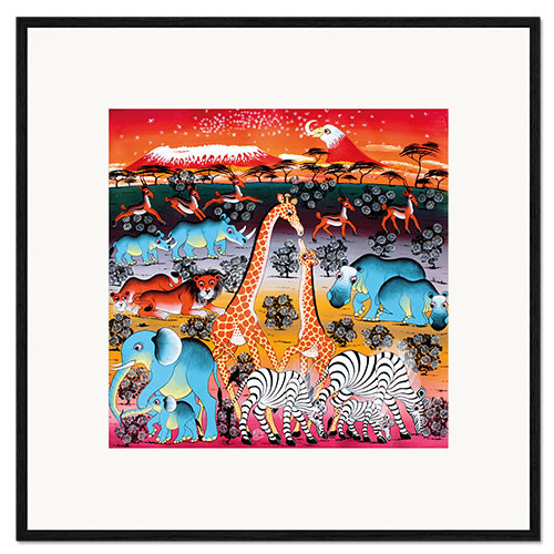 Framed art print Animals under the stars