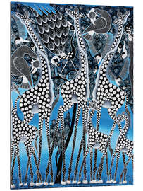 Magnettafel Giraffen in schwarzweiß