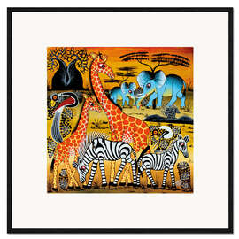 Framed art print The meeting of the herds