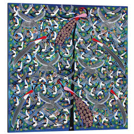 Magnettafel Pfauen auf dem Baum