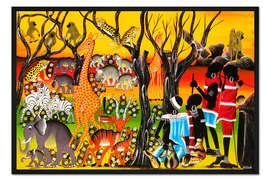 Gerahmter Kunstdruck Das Leben in der Savanne