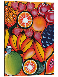 Tableau en aluminium Variation de fruits exotiques