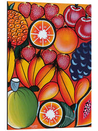 Magnettafel Exotische Obstvariation