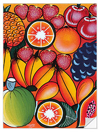 Selvklebende plakat Exotic fruit variation