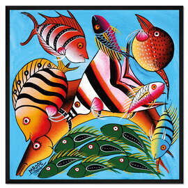 Gerahmter Kunstdruck Afrikanische Fischarten