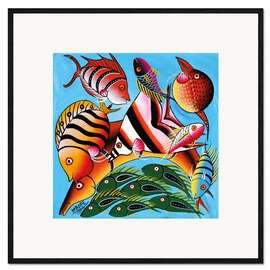 Impression artistique encadrée African fish species