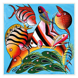 Wall print  African fish species - Mrope