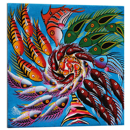 Gallery print Colorful fish vertebrae