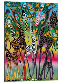 Galleriataulu Giraffes in African colors