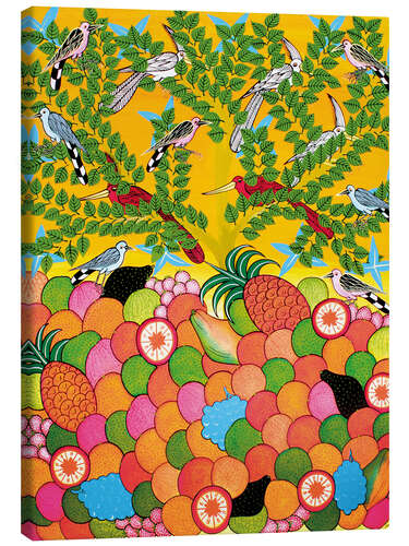 Stampa su tela Fruits and birds