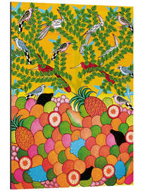 Magnettafel Früchte und Vögel