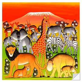 Sticker mural Animals of Mount Kilimanjaro