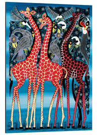 Magnettafel Giraffen bei Nacht