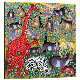 Magnettafel Tiergruppen am großen Affenbaum