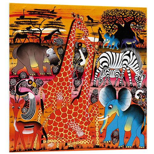 Foam board print Africa at sunset