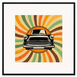 Plakat artystyczny premium w ramie Retro car oldtimer