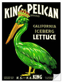 Selvklebende plakat King Pelican (English)