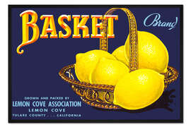 Gerahmter Kunstdruck basket brand