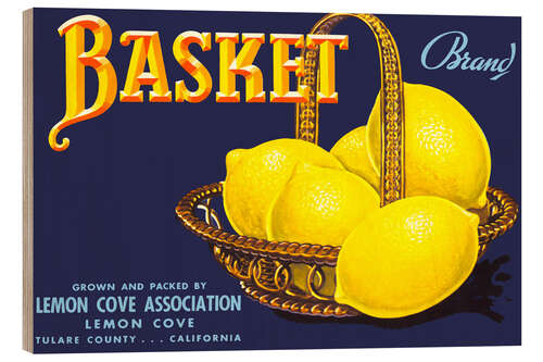 Print på træ basket brand