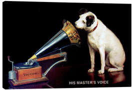 Canvas-taulu  Victor Grammophon - His master&#039;s voice - François Barraud