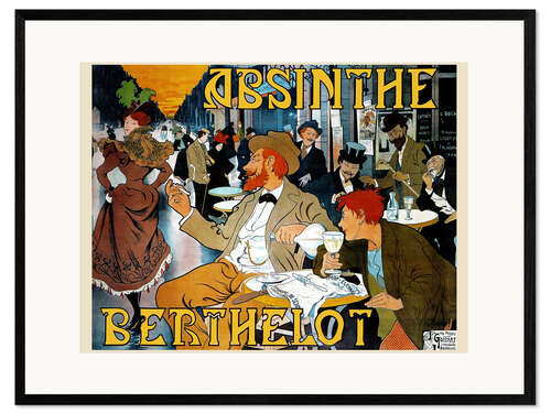 Impressão artística com moldura Absinthe Berthelot